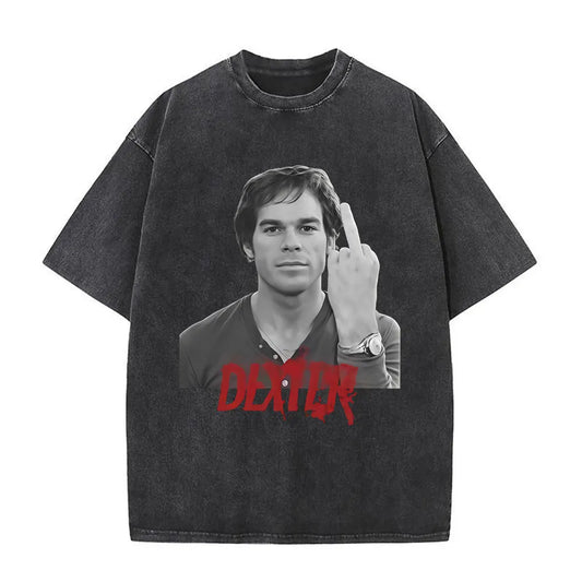 Dexter Morgan Harry'S Code Vintage Washed T-Shirts Men'S Women Clothing Casual Oversized T Shirts Fashion Gothic Cotton T-Shirt